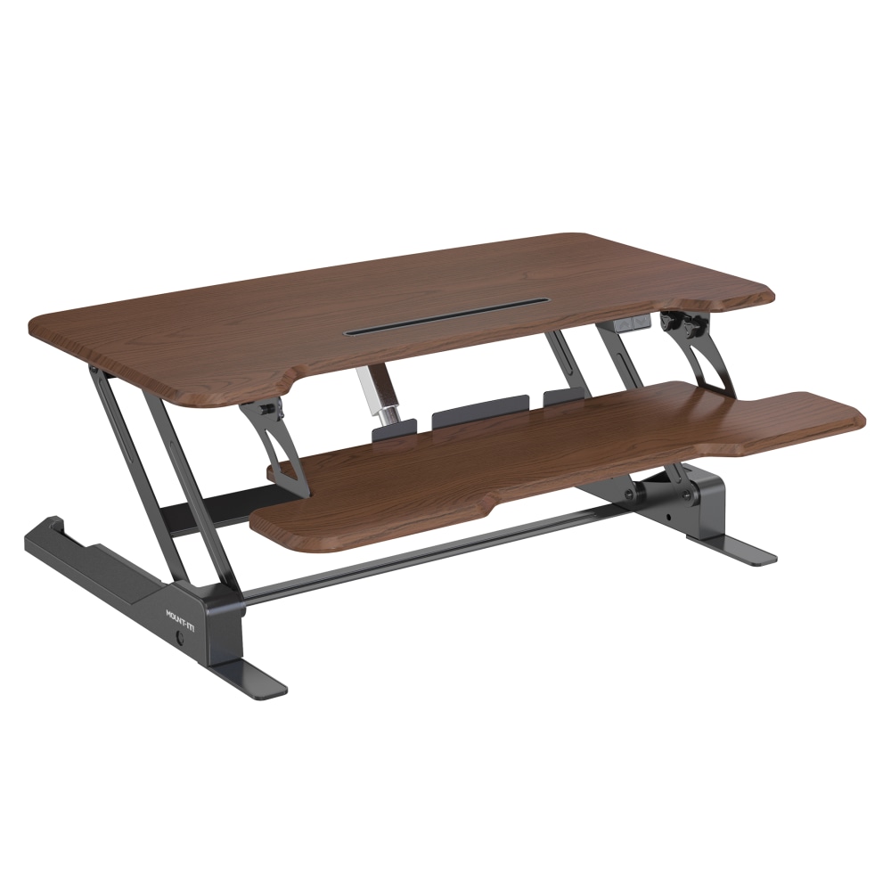 Mount-It! Electric Standing Desk Converter With Adjustable Height