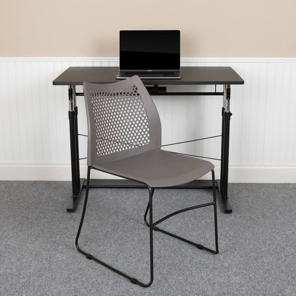 Flash Furniture HERCULES Series Stack Chairs, Gray, Set