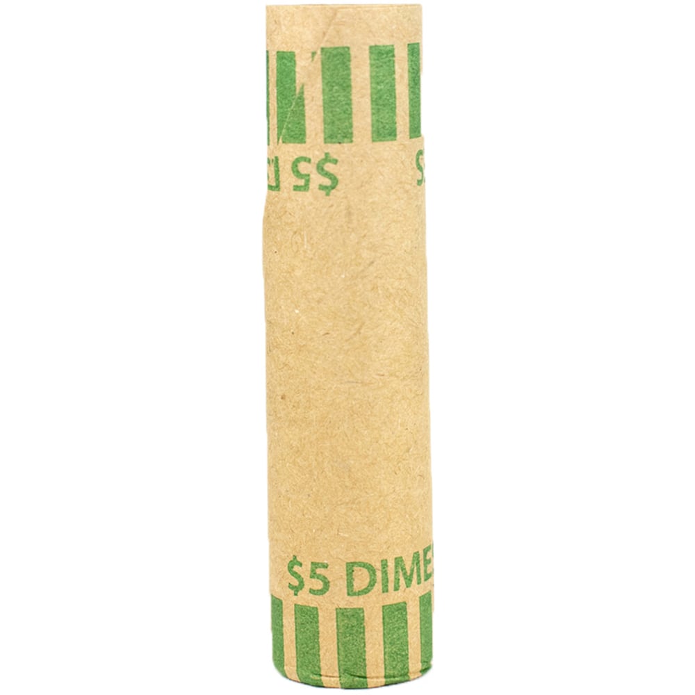 Control Group Crimped-End Coin Wrappers, Dimes, Green, Pack
