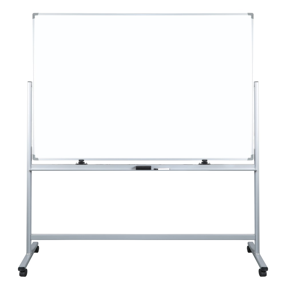 WorkPro® Double-Sided Mobile Magnetic Dry-Erase Whiteboard Easel,