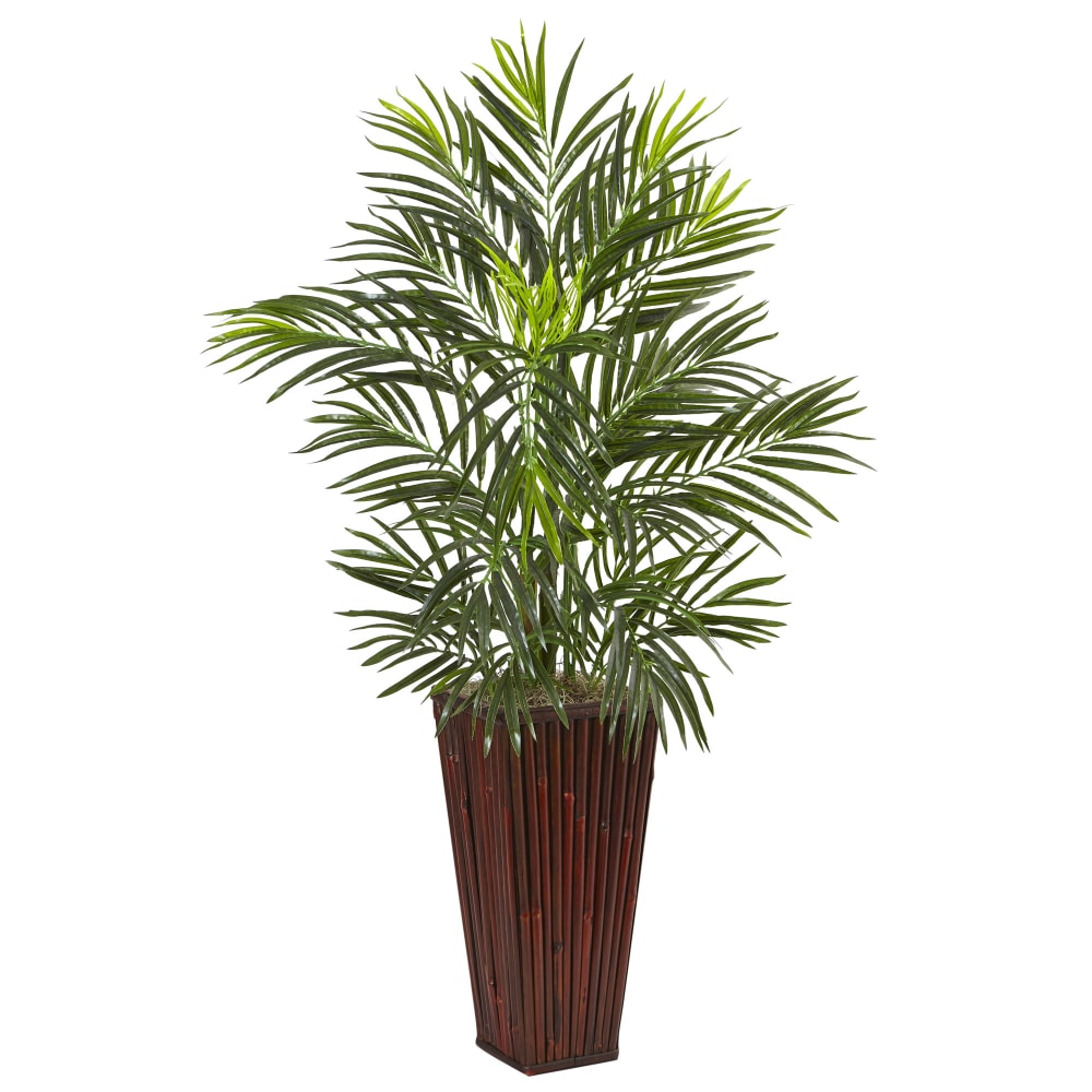 Nearly Natural 41"H Areca Artificial Palm With Bamboo