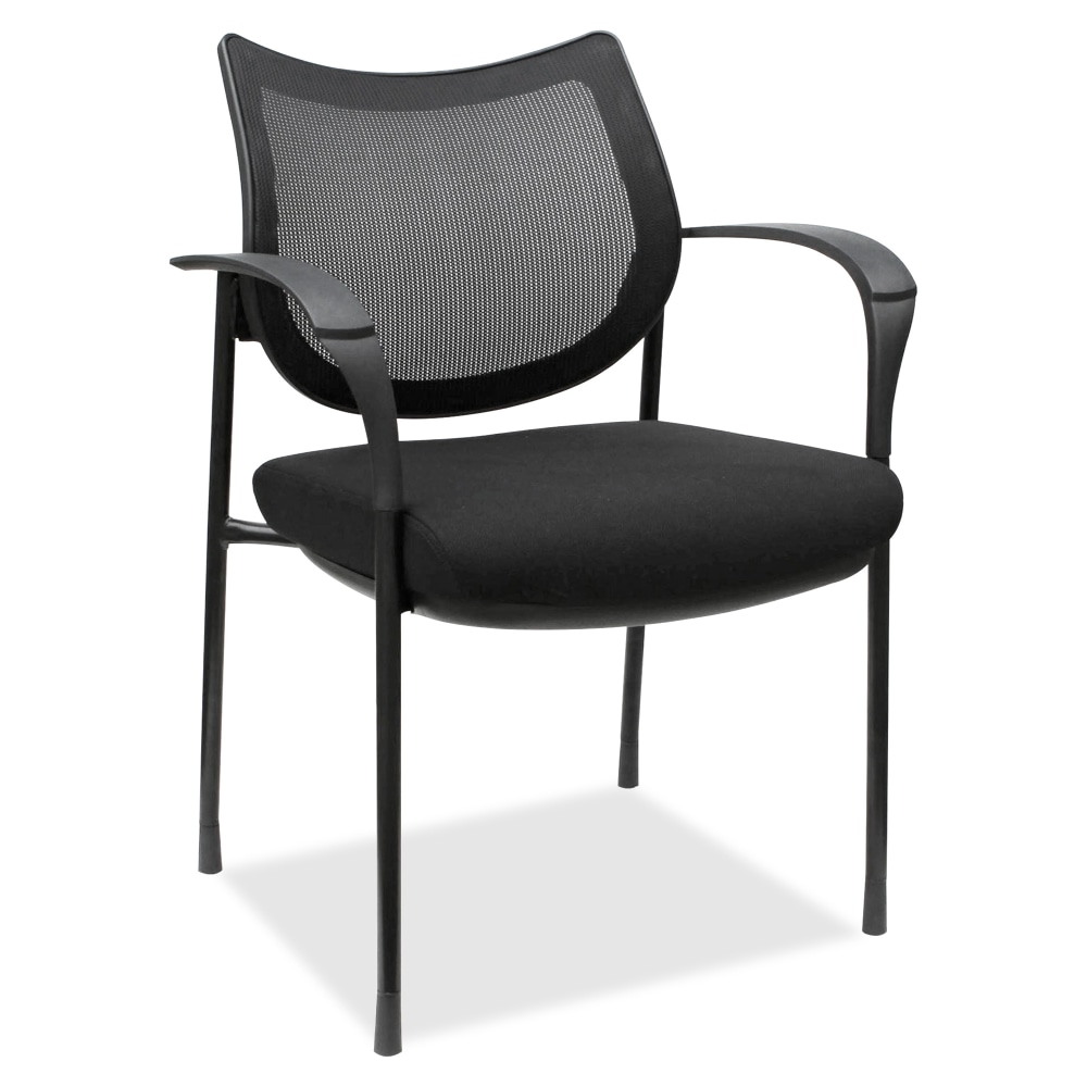 Lorell® Mesh/Fabric Guest Chair, Black