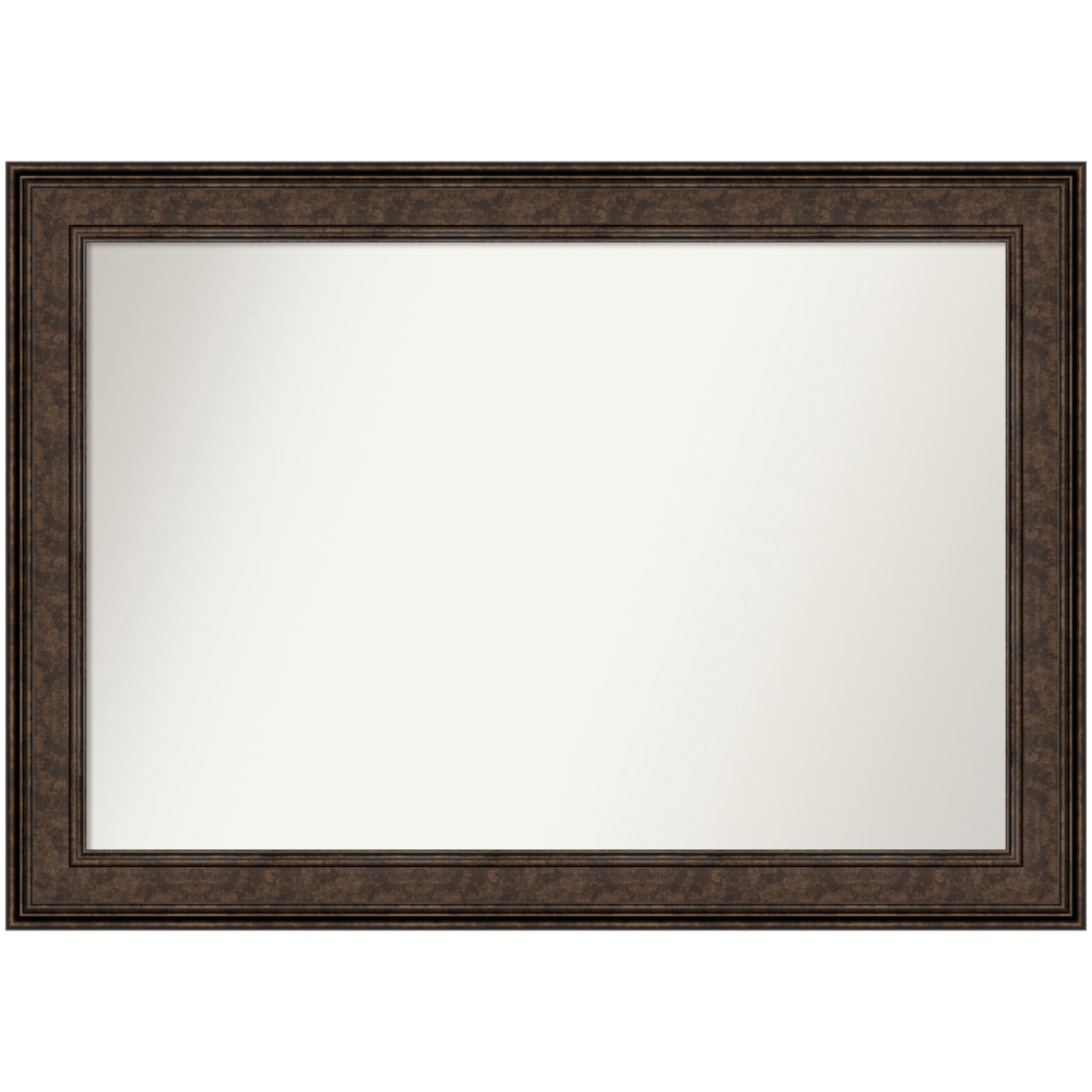 Amanti Art Non-Beveled Rectangle Framed Bathroom Wall Mirror,