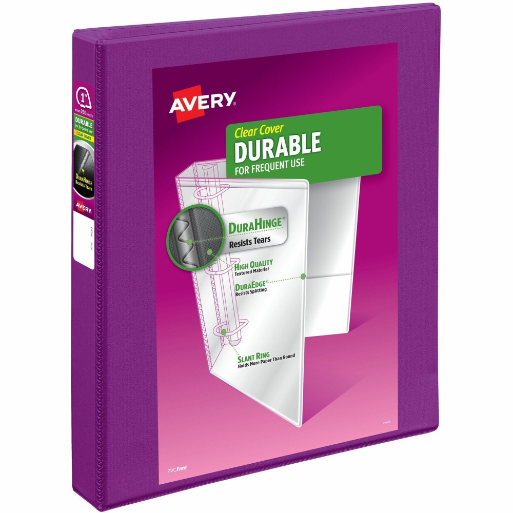 Avery® Durable View 3-Ring Binder, 1" Slant Rings,