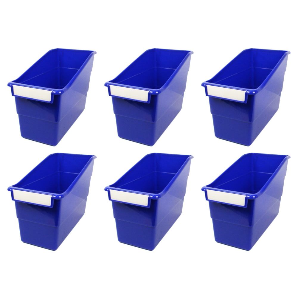 Romanoff Tattle Shelf File, Blue, Pack Of 6