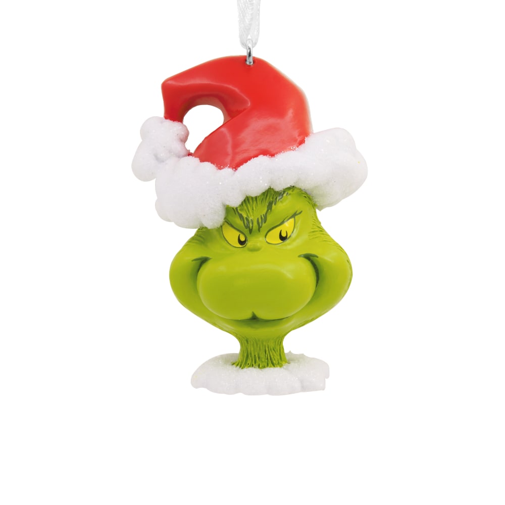 Hallmark Grinch Head Ornament, 3-1/4”H x 2-1/4”W x