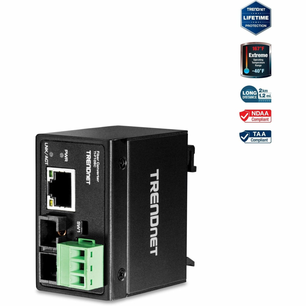 TRENDnet Hardened Industrial 100Base-FX, TIF10SC