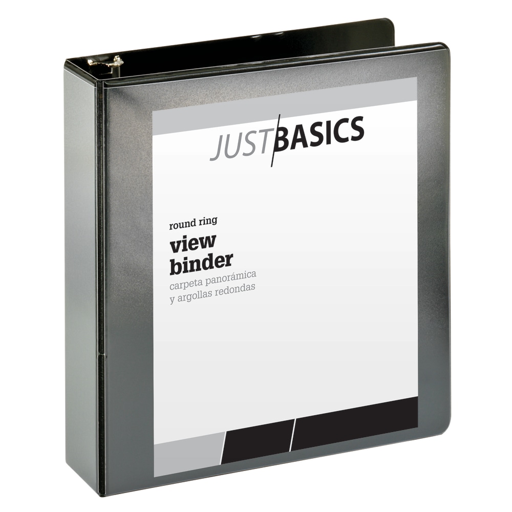 Just Basics® Basic View 3-Ring Binder, 2" Round