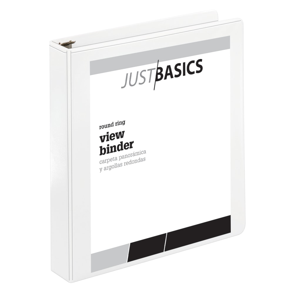 Just Basics® Basic View 3-Ring Binder, 1 1/2"