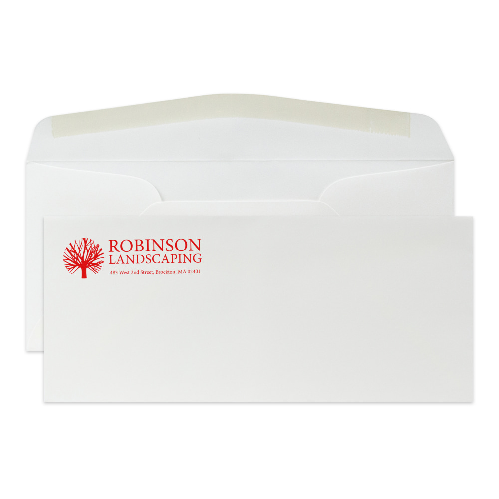 Gummed Seal, Stationery Envelopes, 4-1/8" x 9-1/2",