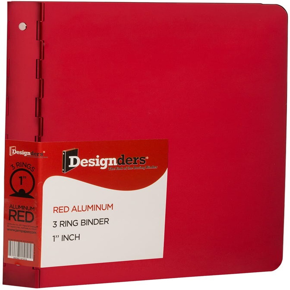 JAM PAPER 3 Ring Aluminum Binder, 1 inch,