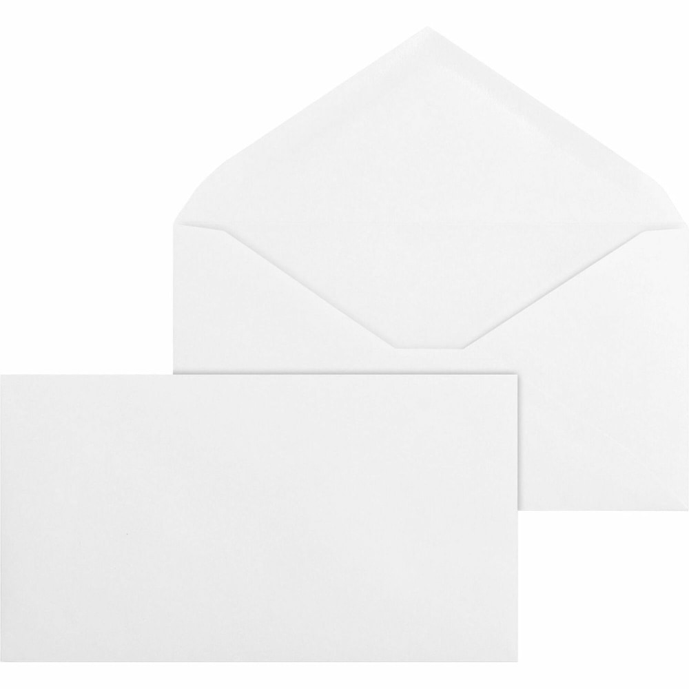 Business Source No. 6-3/4 White Wove V-Flap Business