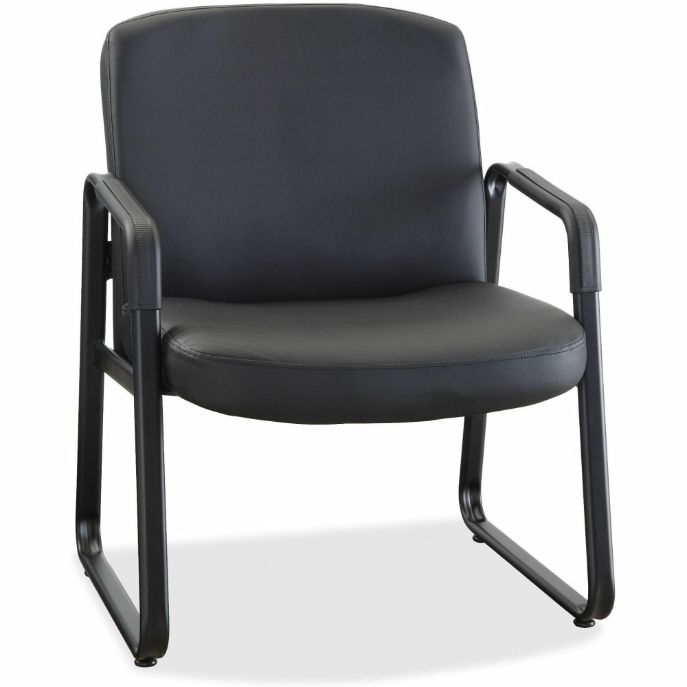 Lorell® Big & Tall Bonded Leather Guest Chair,