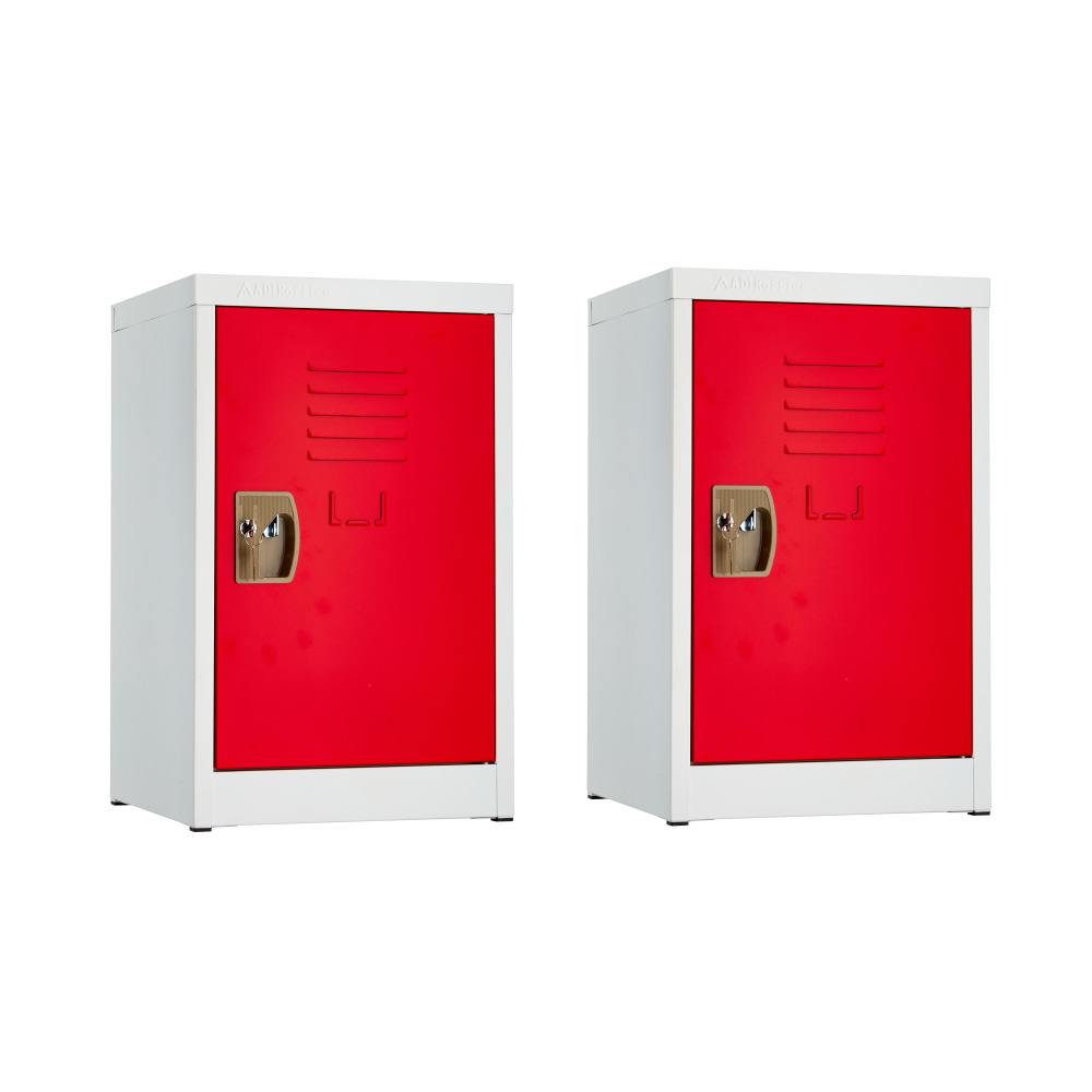Alpine AdirOffice 1-Tier Steel Lockers, 24”H x 15”W
