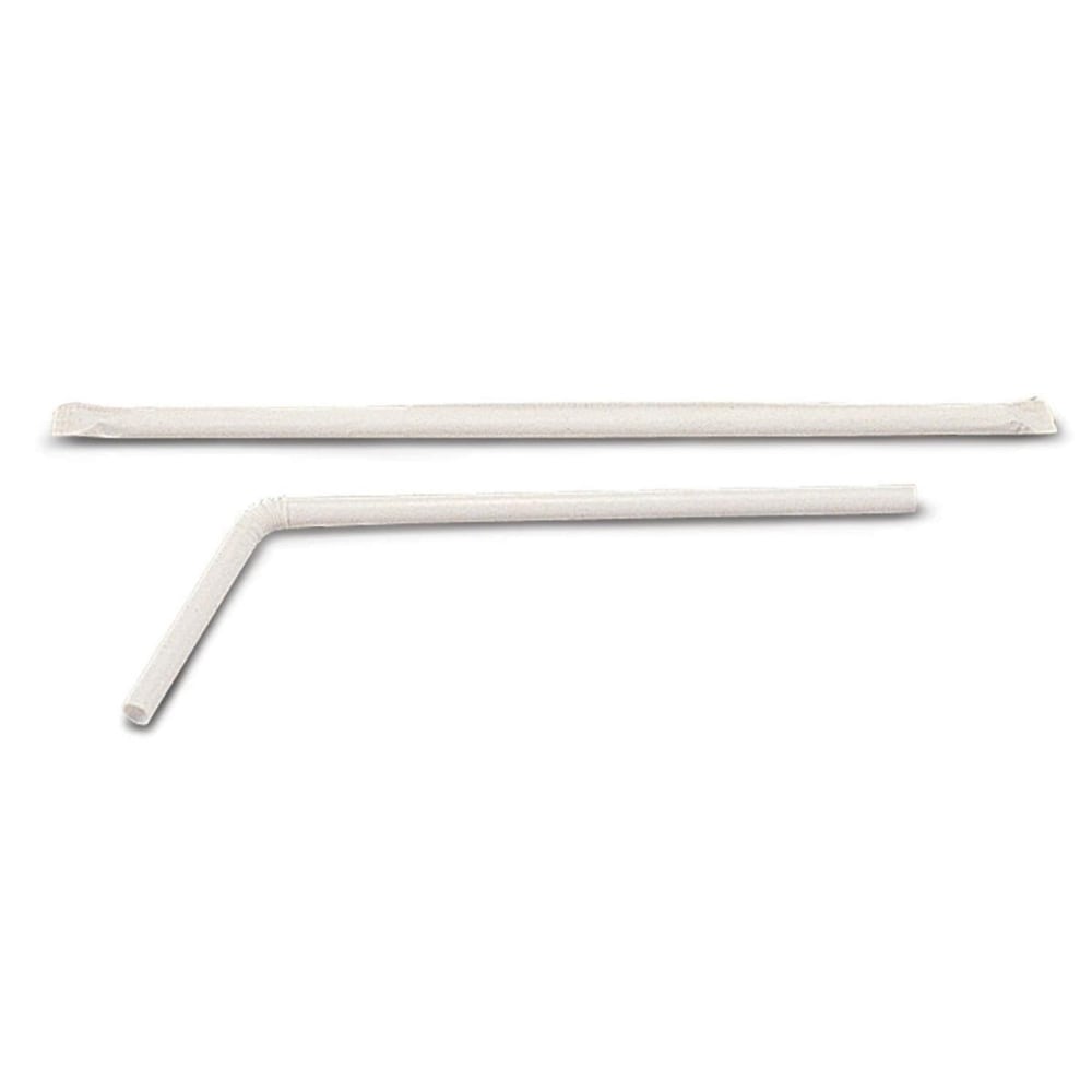 Medline Flexible Drinking Straws, 7 3/4", White, 400