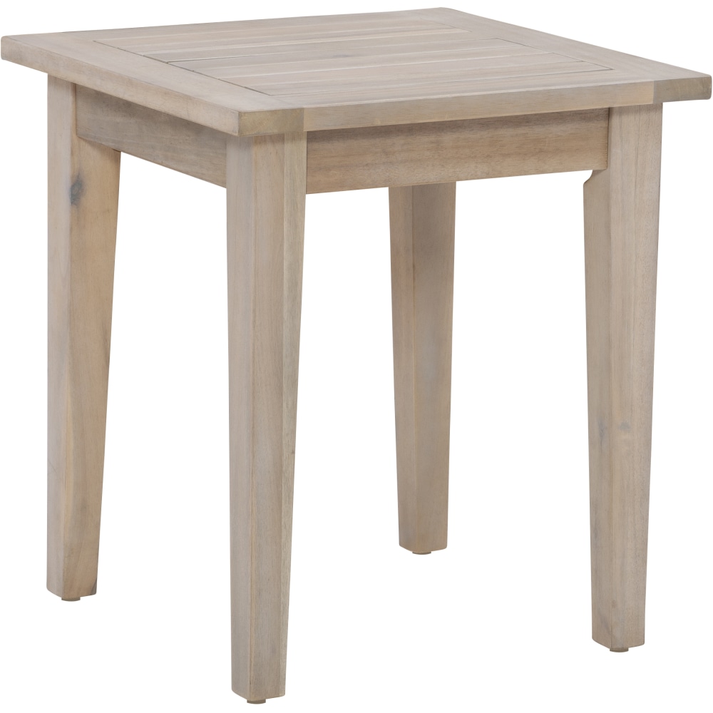 Linon Lascher Outdoor Wood Side Table, 20-1/4”H x