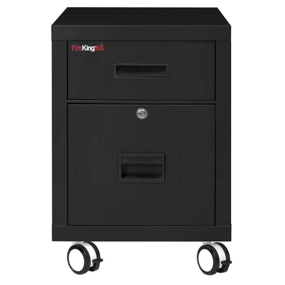 FireKing 18"W Vertical 2-Drawer Mobile Locking Fireproof