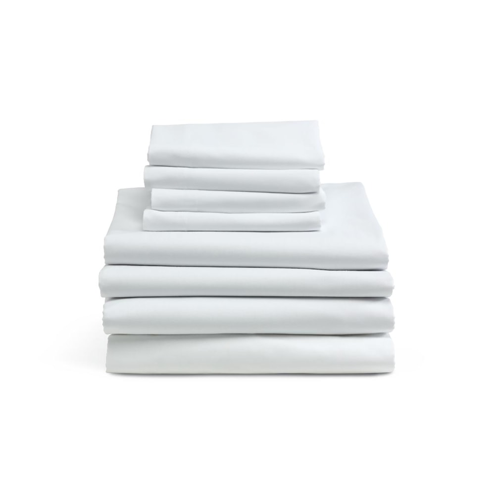 Medline Interblend Percale Flat Sheets, 60" x 104",