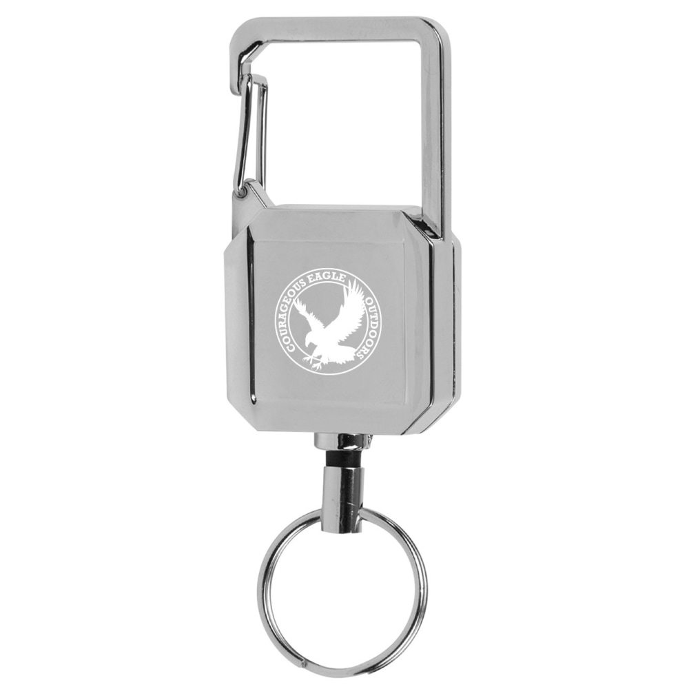 Custom Badge Reel Keychain With Carabiner, 3" x