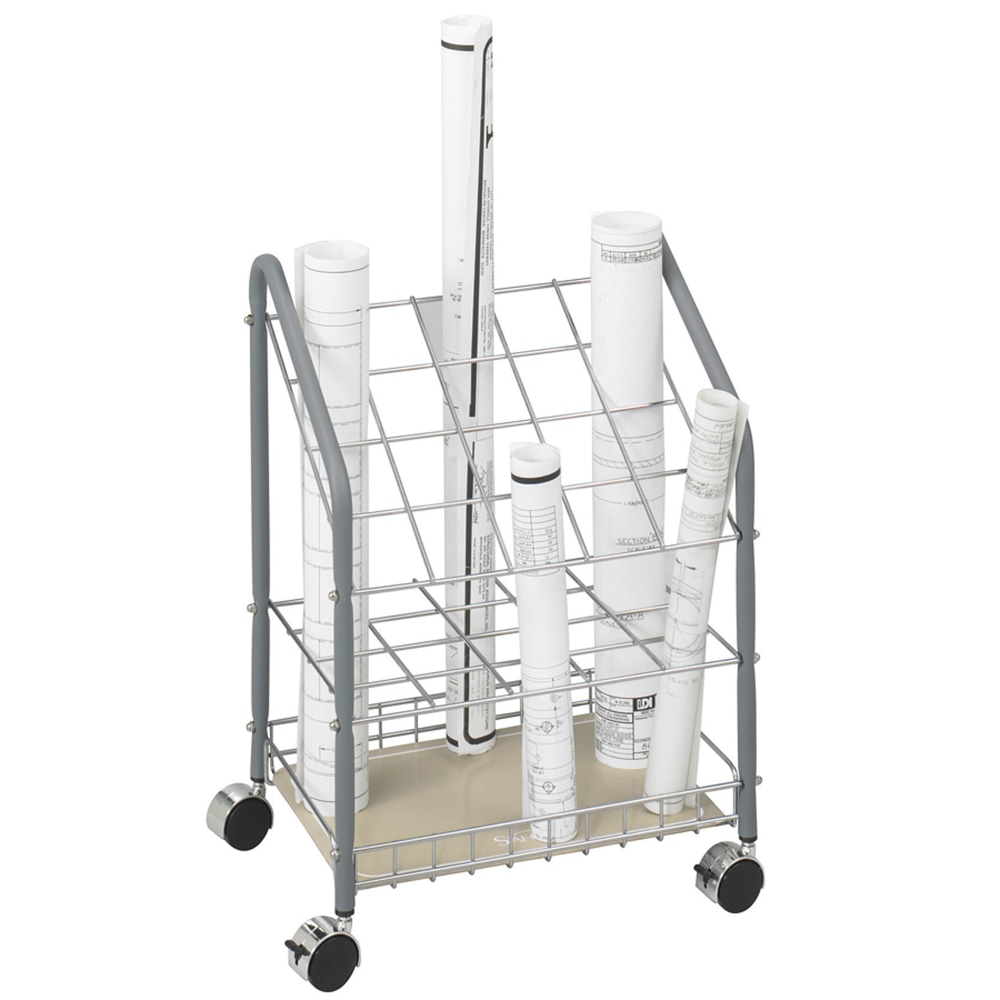 Safco® Tubular Steel Wire Roll File, 20 Compartments,