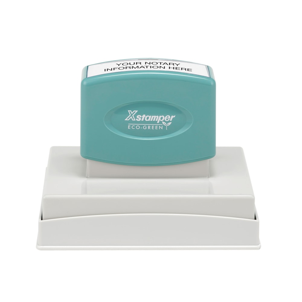 Custom ECO-GREEN Xstamper® Pre-Inked Notary Stamp, N28, 61%
