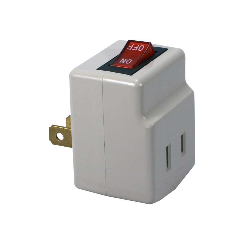 QVS 2-Pack Single-Port Power Adaptor with Lighted On/Off