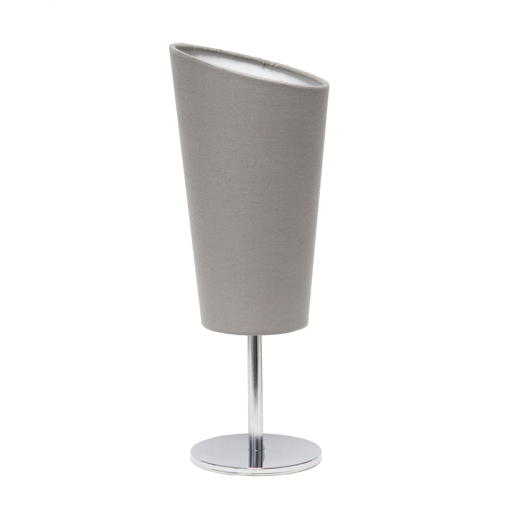Simple Designs Mini Chrome Table Lamp With Angled