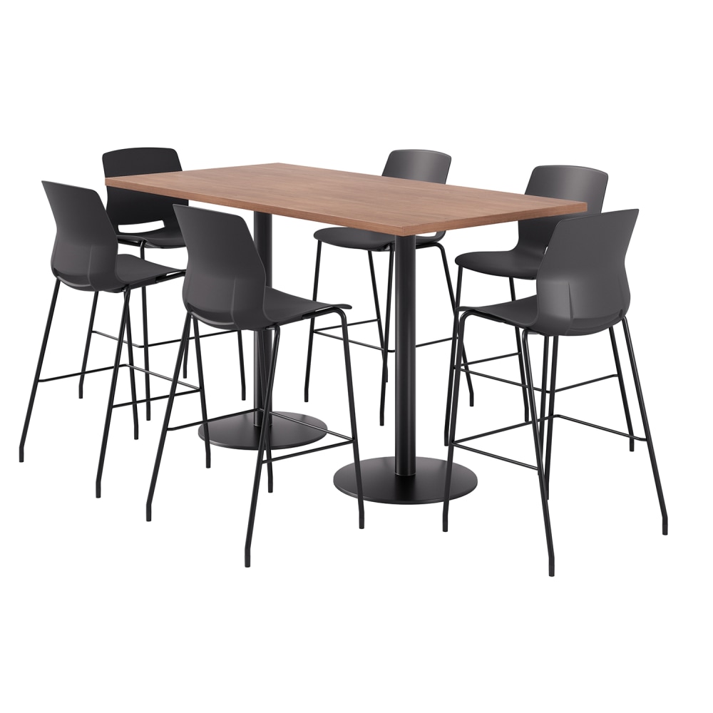 KFI Studios Proof Bistro Rectangle Pedestal Table With