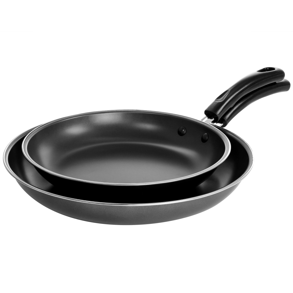 Gibson Everyday Highberry 2-Piece Frying Pan Set, Metallic