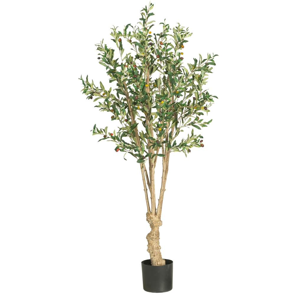 Nearly Natural 5&#x27;H Silk Olive Tree With Pot,
