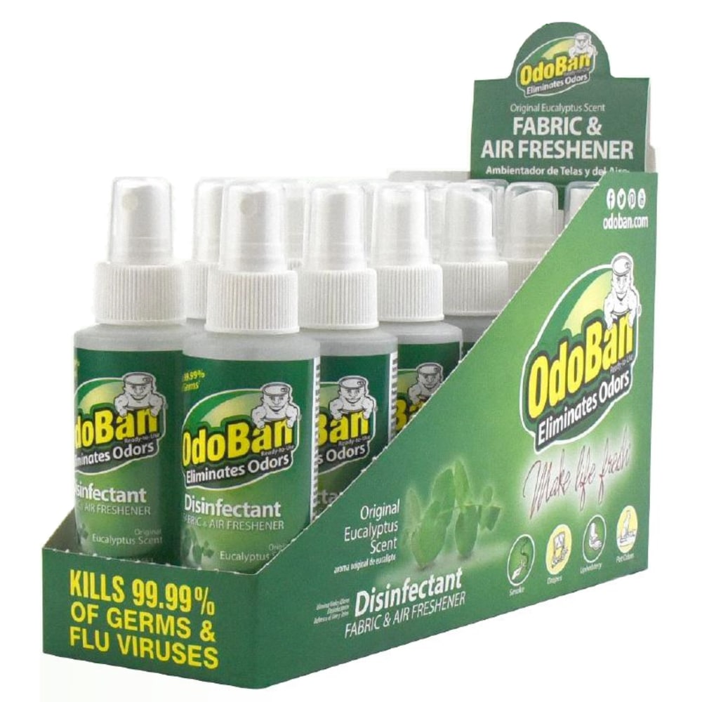 OdoBan Odor Eliminator Disinfectant Spray, Eucalyptus, 4 Oz,