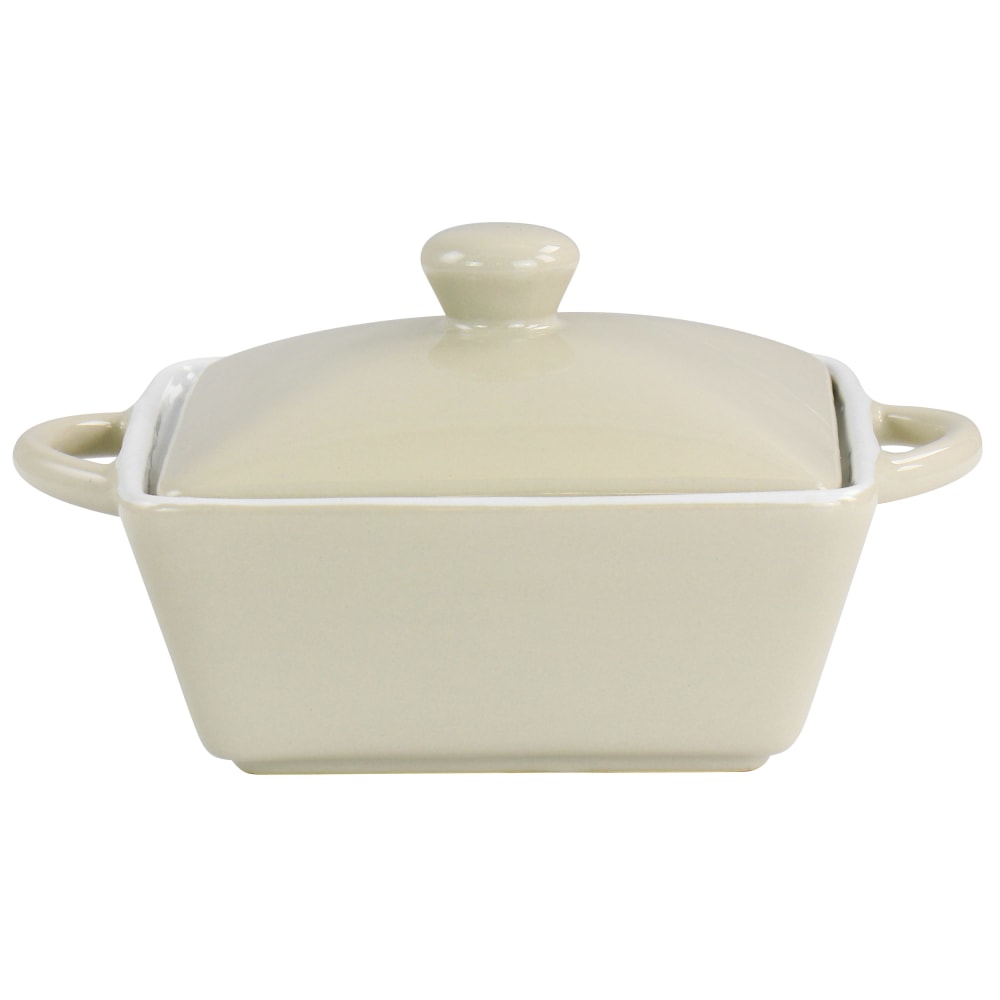 Martha Stewart Mini Stoneware Casserole With Lid, Beige