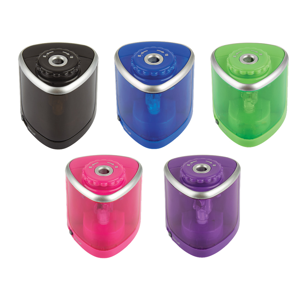 Office Depot® Brand Dual-Powered Pencil Sharpener, Assorted