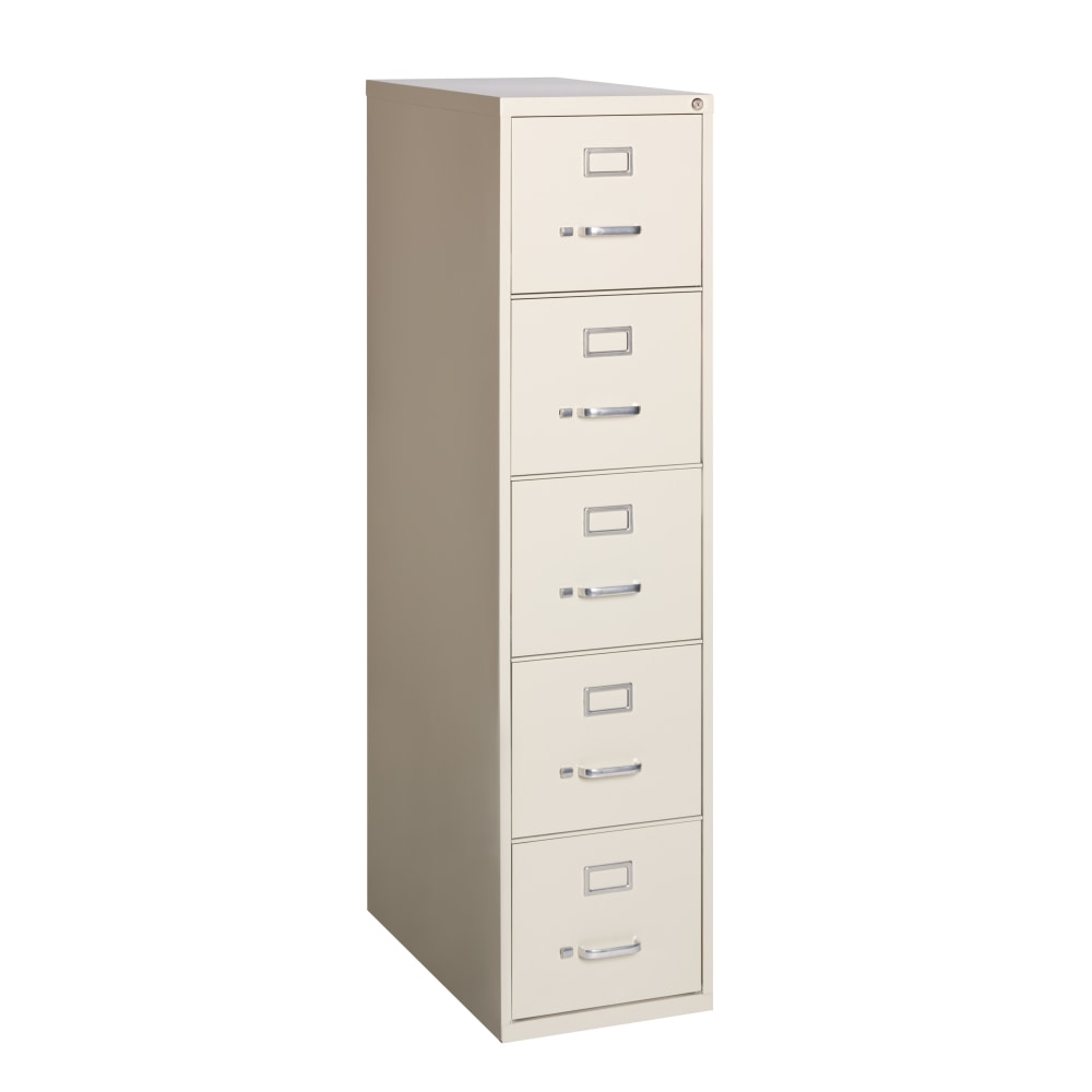 WorkPro® 26-1/2"D Vertical 5-Drawer File Cabinet, Putty