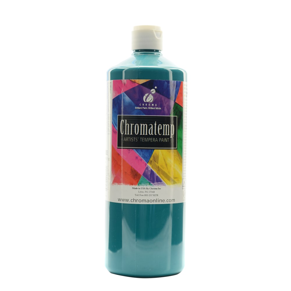 Chroma ChromaTemp Artists&#x27; Tempera Paint, 32 Oz, Turquoise,