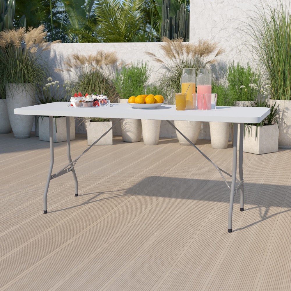 Flash Furniture Kathryn Plastic Folding Table, 29"H x