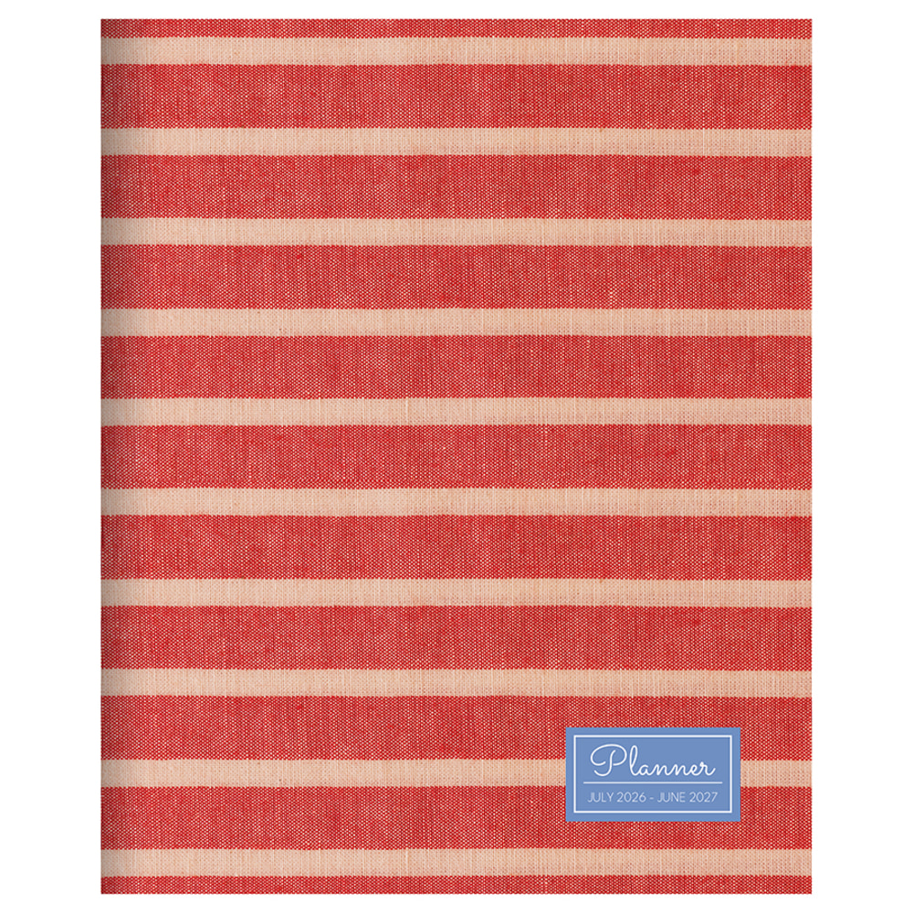 2026-2027, TF Publishing Red Stripe Medium Monthly Planner,