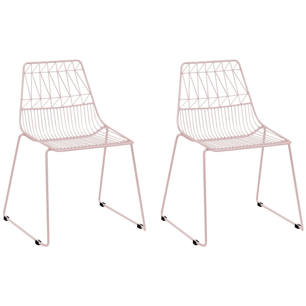 Ace Children&#x27;s Wire Activity Chairs, Blush Pink, Set