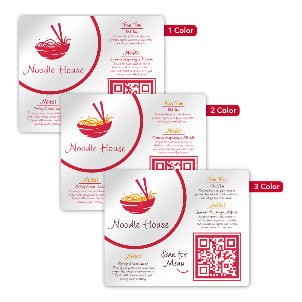 Custom Printed 1, 2 or 3 Color Window