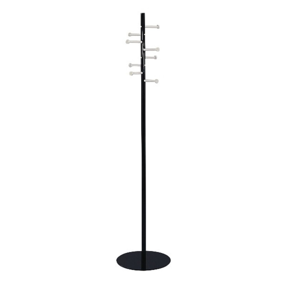 Safco® Spiral-Head Coat Tree, 67" x 15", Black
