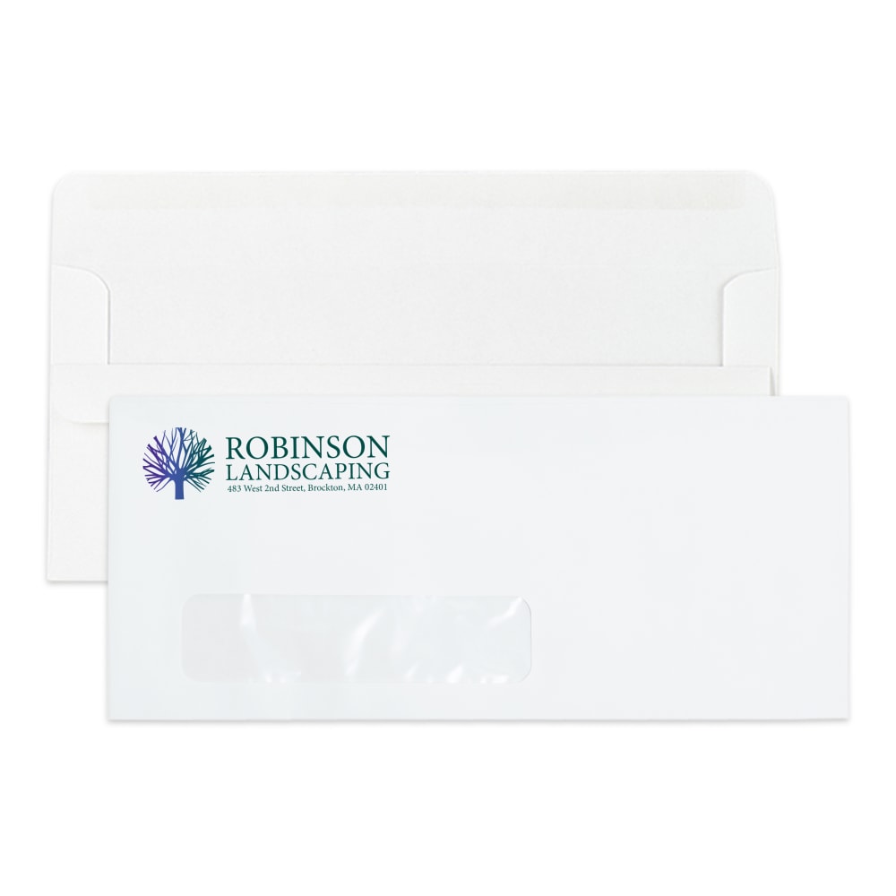 Custom Full-Color #10 Business Envelopes With Single Window,