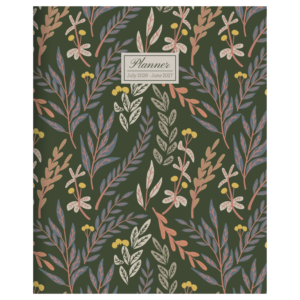 2026-2027, TF Publishing Trailing Blooms Medium Monthly Planner,