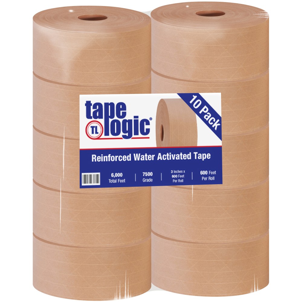 Tape Logic® Reinforced Water-Activated Packing Tape, #7500,