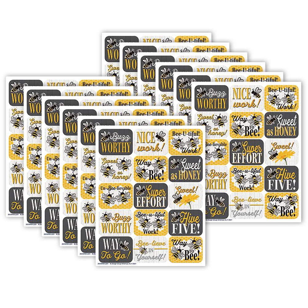 Eureka Success Stickers, The Hive, 120 Stickers Per