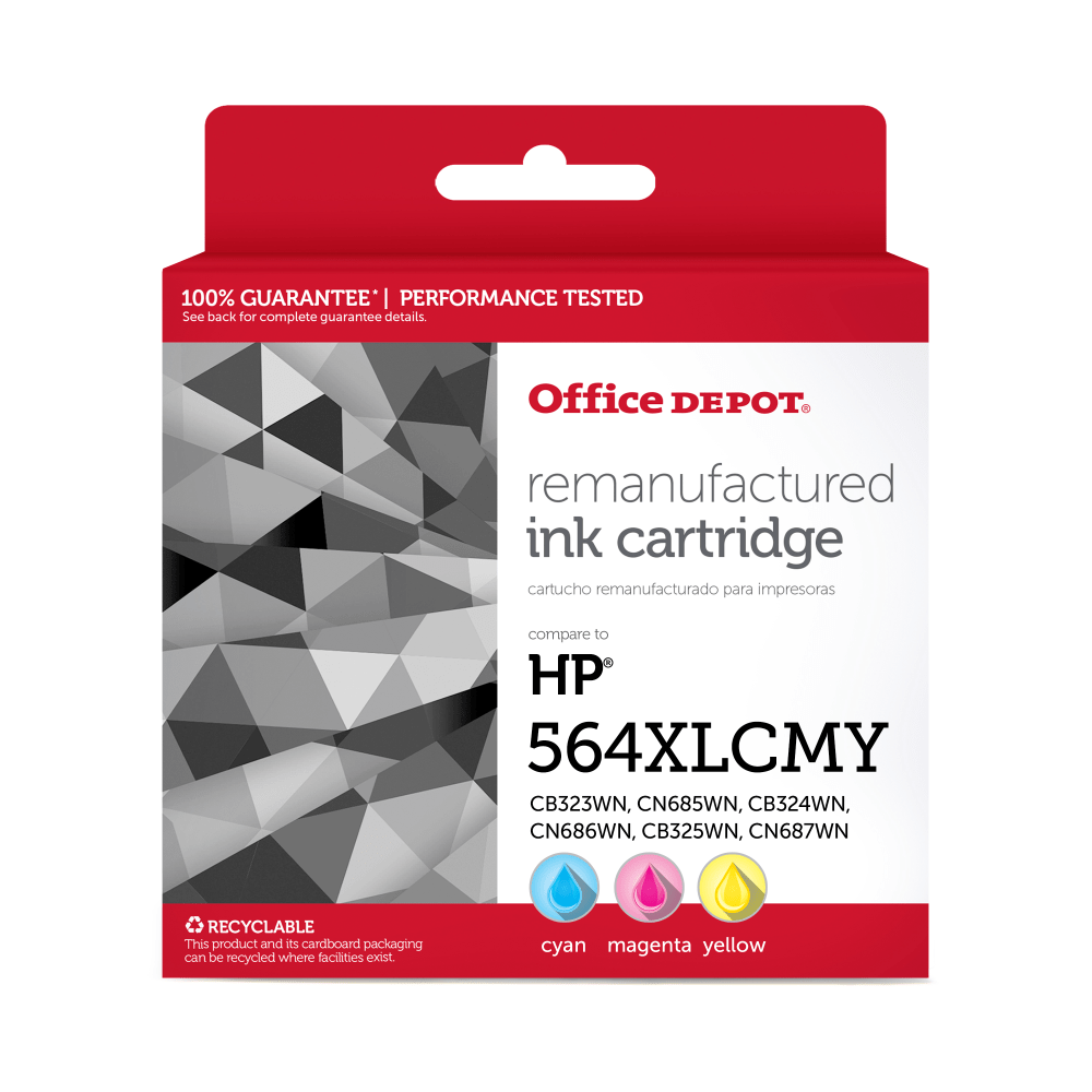 Office Depot® Remanufactured Cyan; Magenta; Yellow High-Yield Ink