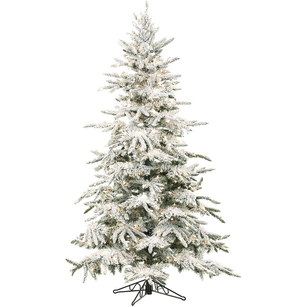 Fraser Hill Farm Artificial Flocked Mountain Pine Christmas