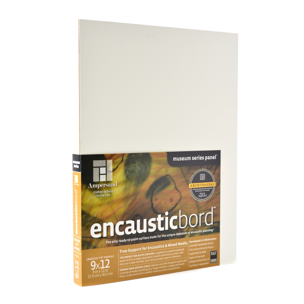 Ampersand Encausticbord, 9" x 12", 7/8", White,