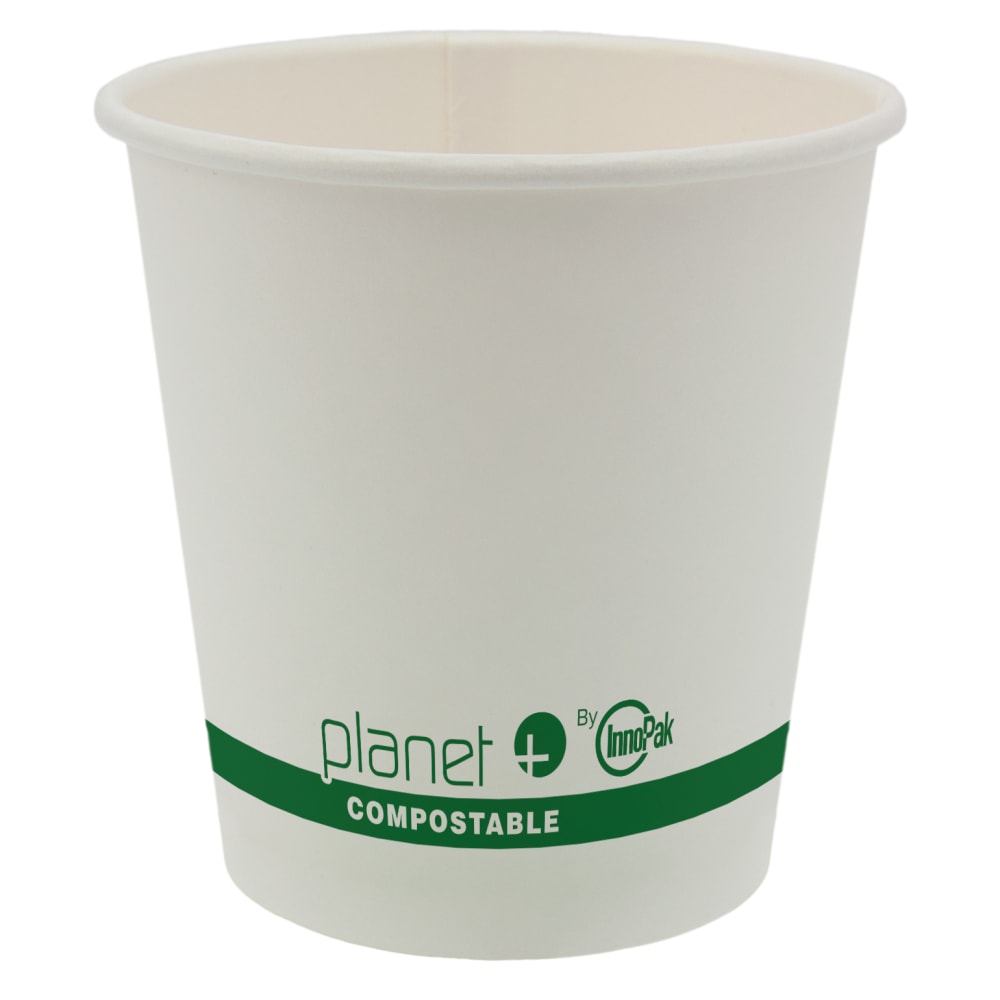 StalkMarket Planet+ Compostable Hot Cups, 10 Oz, White,