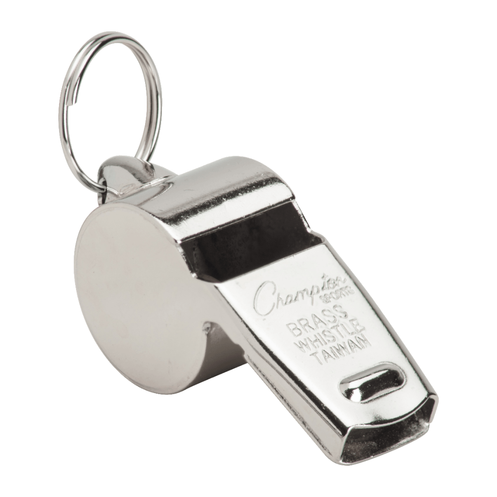 Champion Sports Heavy-Weight Metal Whistle, Silver