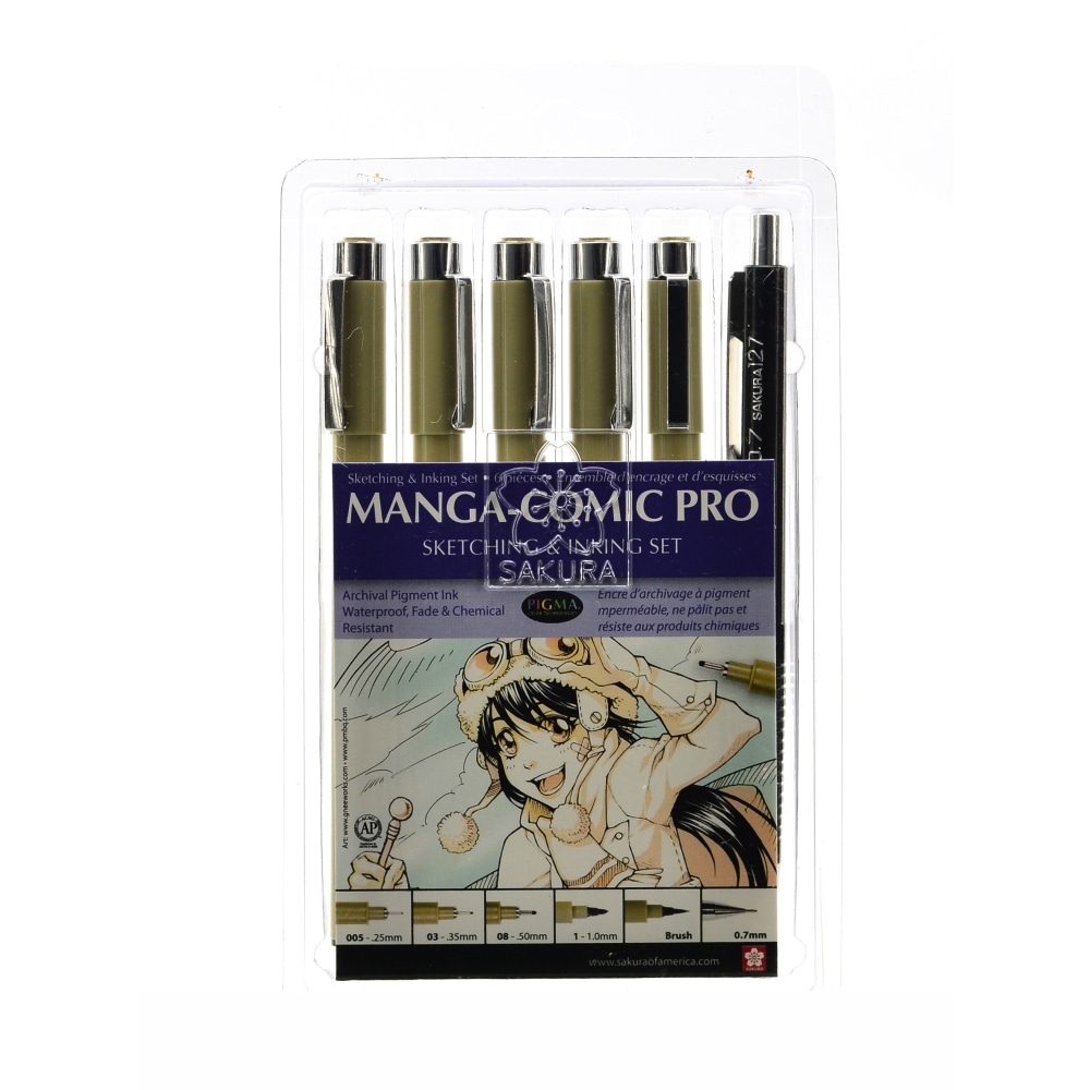 Sakura Manga-Comic Pro Sketching And Inking Set, Black